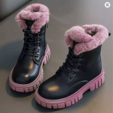 Korean Girls Faux Fur Winter Snow Boots 6-18y