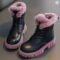 Korean Girls Faux Fur Winter Snow Boots 6-18y