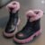 Korean Girls Faux Fur Winter Snow Boots 6-18y