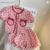 Korean Style Girls Short Sleeve Top Skirt Set