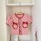 Korean Style Girls Short Sleeve Top Skirt Set