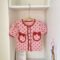 Korean Style Girls Short Sleeve Top Skirt Set