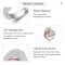 LAYA 925 Silver Irregular Curve Cross Zircon Ring