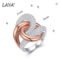 LAYA 925 Silver Irregular Curve Cross Zircon Ring