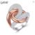LAYA 925 Silver Irregular Curve Cross Zircon Ring