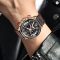 LIGE 2023 Leather Chronograph Waterproof Sport Watch
