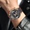 LIGE 2023 Leather Chronograph Waterproof Sport Watch