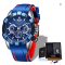 LIGE 2024 Sports Waterproof Luminous Chronograph Mens Watch