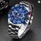 LIGE 2024 Sports Waterproof Luminous Chronograph Mens Watch