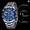 LIGE 2024 Sports Waterproof Luminous Chronograph Mens Watch
