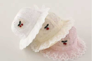 Lace Fisherman Sun Hat Baby Cotton Cherry Print