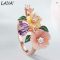 Laya 925 Silver Flower Enamel Ring Green Leaf