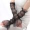 Long Lace Mesh Fingerless Gloves Summer Sunscreen Sleeves
