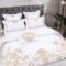 Luxury Egyptian Cotton Gold Embroidery Palace Bedding Set
