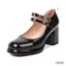 Mary Janes Block Heels Large Size Women Pumps