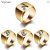Men Gold Initial Stainless Steel Ring