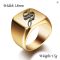Men Gold Initial Stainless Steel Ring
