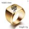 Men Gold Initial Stainless Steel Ring