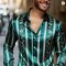Men’s 3D Flame Print Long Sleeve Casual Shirt