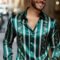 Men’s 3D Flame Print Long Sleeve Casual Shirt