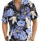 Men’s Hawaiian Grid Short Sleeve Flap Collar Shirt