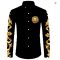 Men’s Lion Palm Graphic Long Sleeve Button Shirt