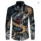 Men’s Lion Palm Graphic Long Sleeve Button Shirt