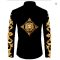 Men’s Lion Palm Graphic Long Sleeve Button Shirt