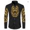 Men’s Lion Palm Graphic Long Sleeve Button Shirt