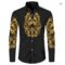 Men’s Lion Palm Graphic Long Sleeve Button Shirt