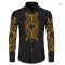 Men’s Lion Palm Graphic Long Sleeve Button Shirt