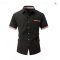 Men’s Pink Hawaiian Lapel Short Sleeve Shirt 5XL