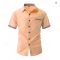 Men’s Pink Hawaiian Lapel Short Sleeve Shirt 5XL