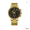Men's Quartz Watch Calendar Watch Bracelet Set Gold