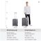 Mixi Aluminum Frame PC Hardside Spinner Carry On