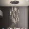 Modern LED Spiral Crystal Pendant Light Duplex Chandelier