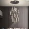 Modern LED Spiral Crystal Pendant Light Duplex Chandelier