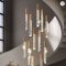 Modern LED Spiral Crystal Pendant Light Duplex Chandelier