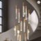 Modern LED Spiral Crystal Pendant Light Duplex Chandelier