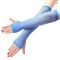 Neon Fishnet Fingerless Long Gloves Women Party Wear