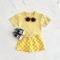 Newborn Baby Cotton Short-Sleeve Checkerboard Summer Outfit Set