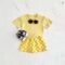 Newborn Baby Cotton Short-Sleeve Checkerboard Summer Outfit Set