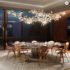 Modern LED Spiral Staircase Chandelier for Living Room