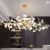 Nordic Ceramic LED Ginkgo Leaf Chandelier Modern Light