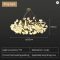 Nordic Ceramic LED Ginkgo Leaf Chandelier Modern Light
