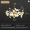 Nordic Ceramic LED Ginkgo Leaf Chandelier Modern Light