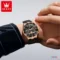 OLEVS Quartz Watch Calendar Window Silicone Strap Men