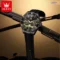 OLEVS Quartz Watch Calendar Window Silicone Strap Men