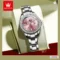 OLEVS Quartz Watch Diamond Bezel Date Watch Women