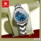 OLEVS Quartz Watch Diamond Bezel Date Watch Women